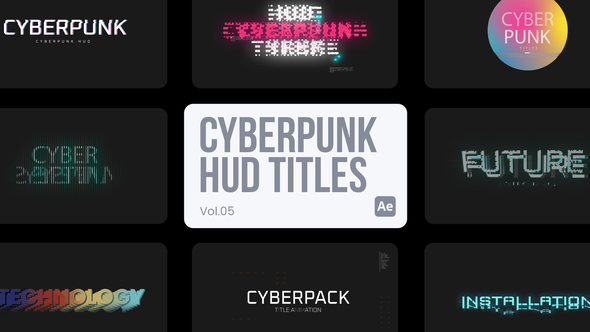 Cyberpunk HUD Titles 05 for After Effects Titles template preview