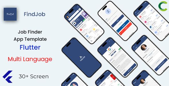 Job Finder & Resume App Template in Flutter | FindJob | Multi Language