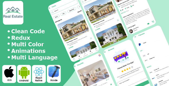 Property Listing - Real Estate | Property Booking | Buy & Sale & Rental React Native iOS/Android App