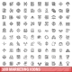 100 Marketing Icons Set Outline Style