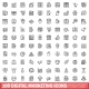 100 Digital Marketing Icons Set Outline Style