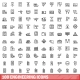 100 Engineering Icons Set Outline Style