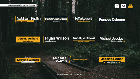 Minimalist Modern Lower Thirds - 4K Titles template preview