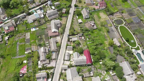 Aerial View of Village in Europe