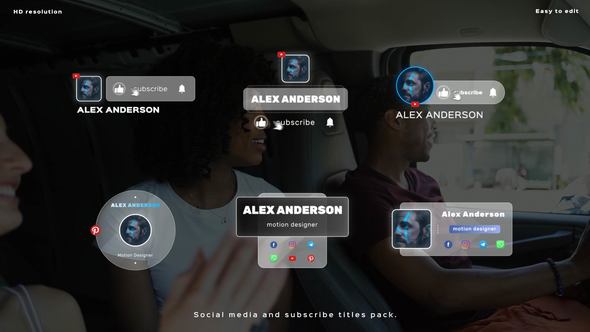 Social Media Titles template preview