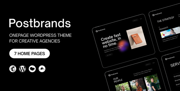 Postbrands - Creative Onepage WordPress Theme