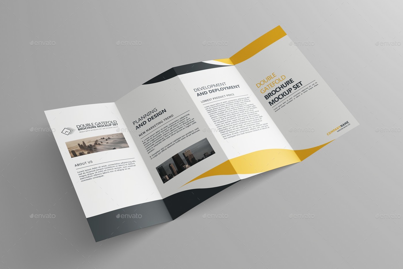 Double Gatefold Brochure Mock-Up, Graphics | GraphicRiver