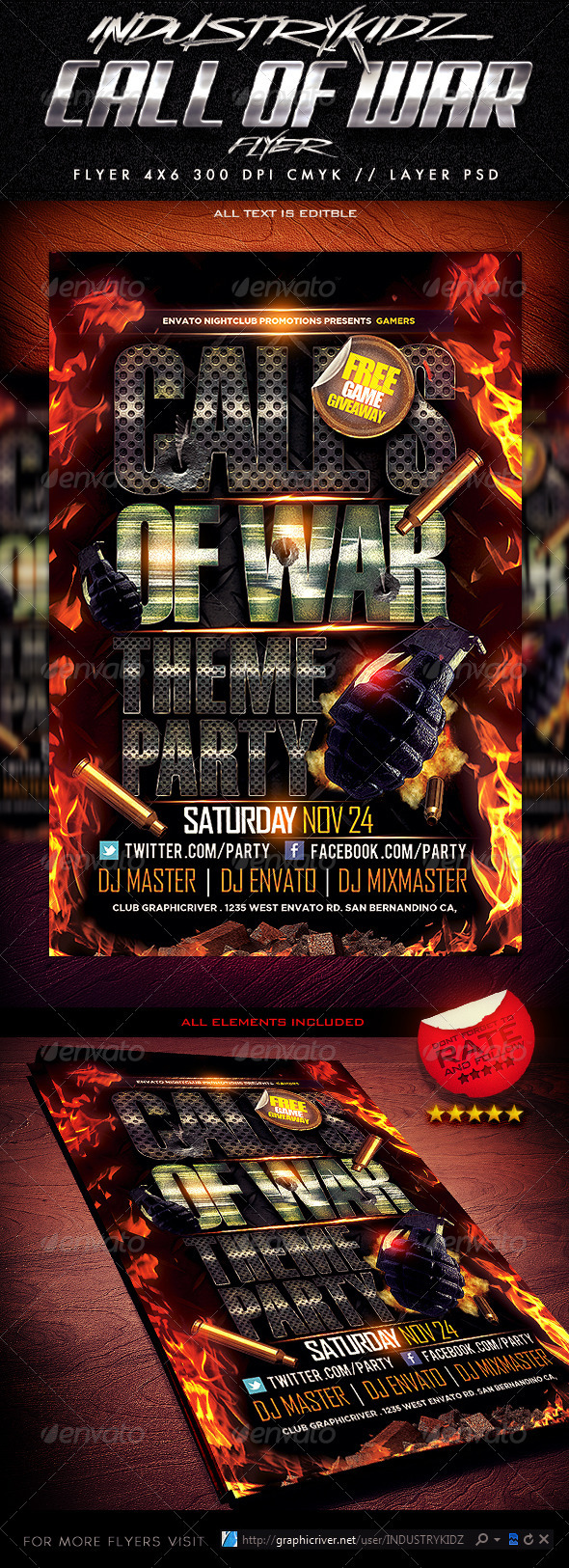 Gaming Style Flyer Template - Events Flyers