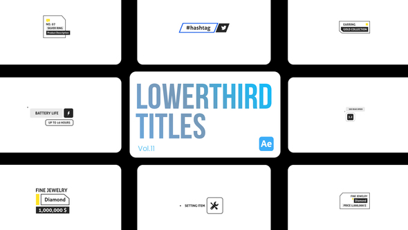 Lowerthird Titles 11 for After Effects Titles template preview