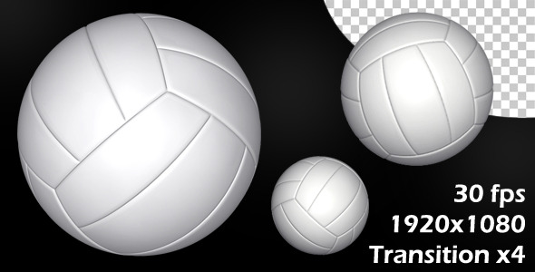 Volleyball White Transition Hits
