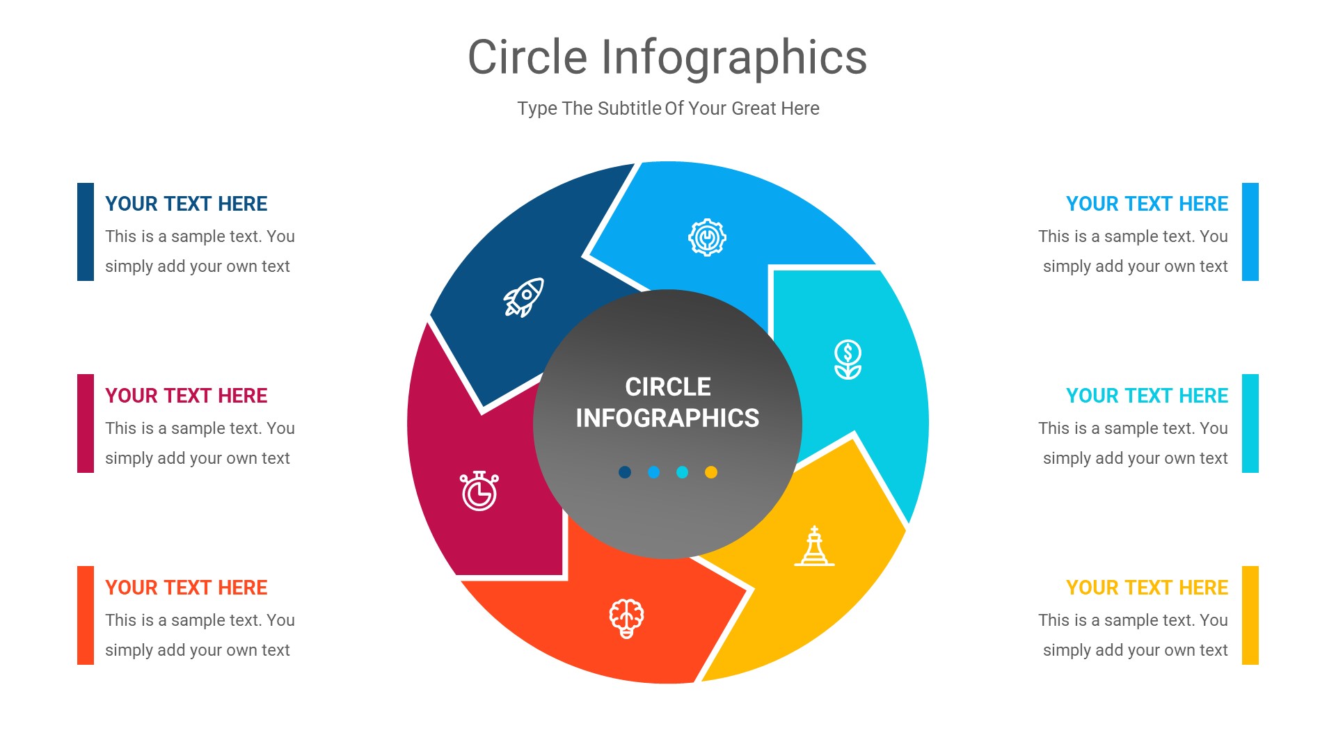 Circle Infographics PowerPoint Presentation, Presentation Templates