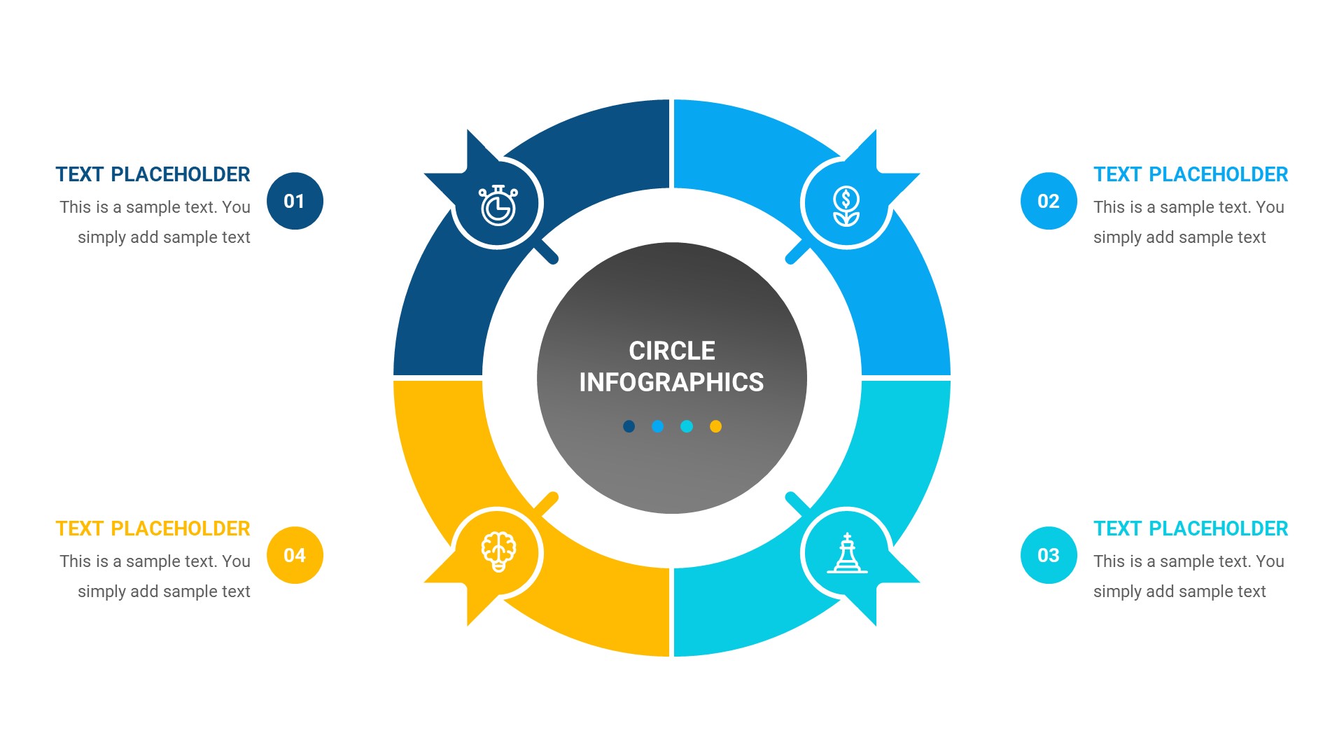 Circle Infographics PowerPoint Presentation, Presentation Templates