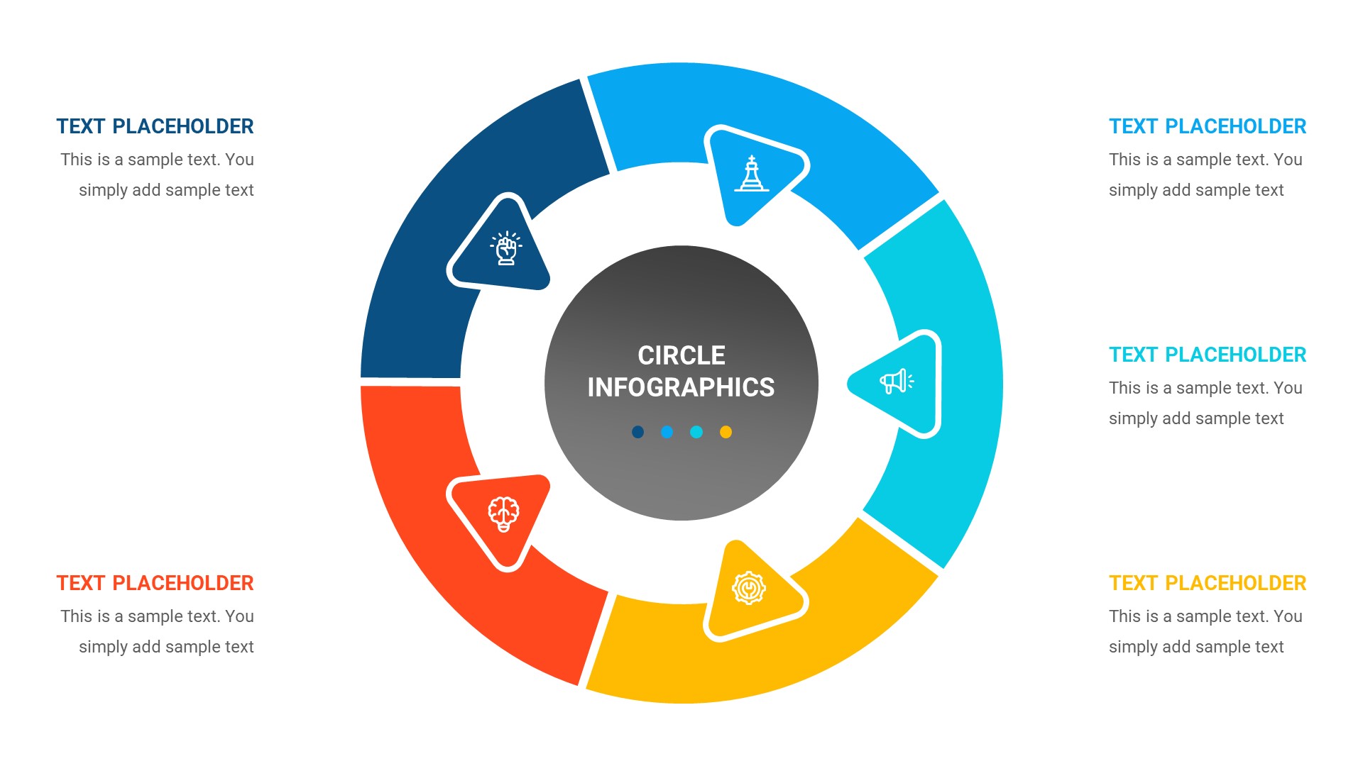 Circle Infographics PowerPoint Presentation, Presentation Templates