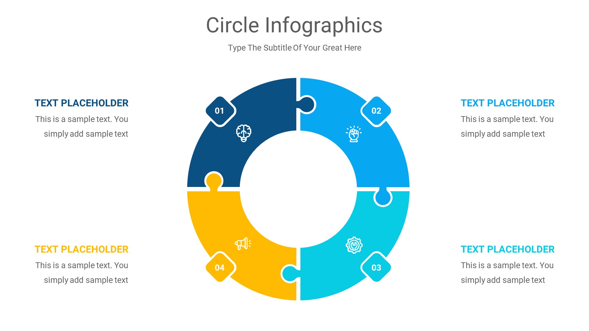 Circle Infographics PowerPoint Presentation, Presentation Templates