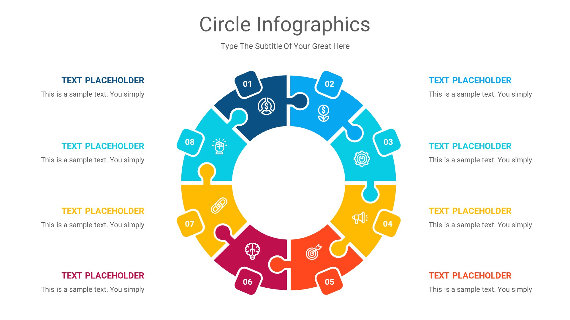 Circle Infographics PowerPoint Presentation, Presentation Templates