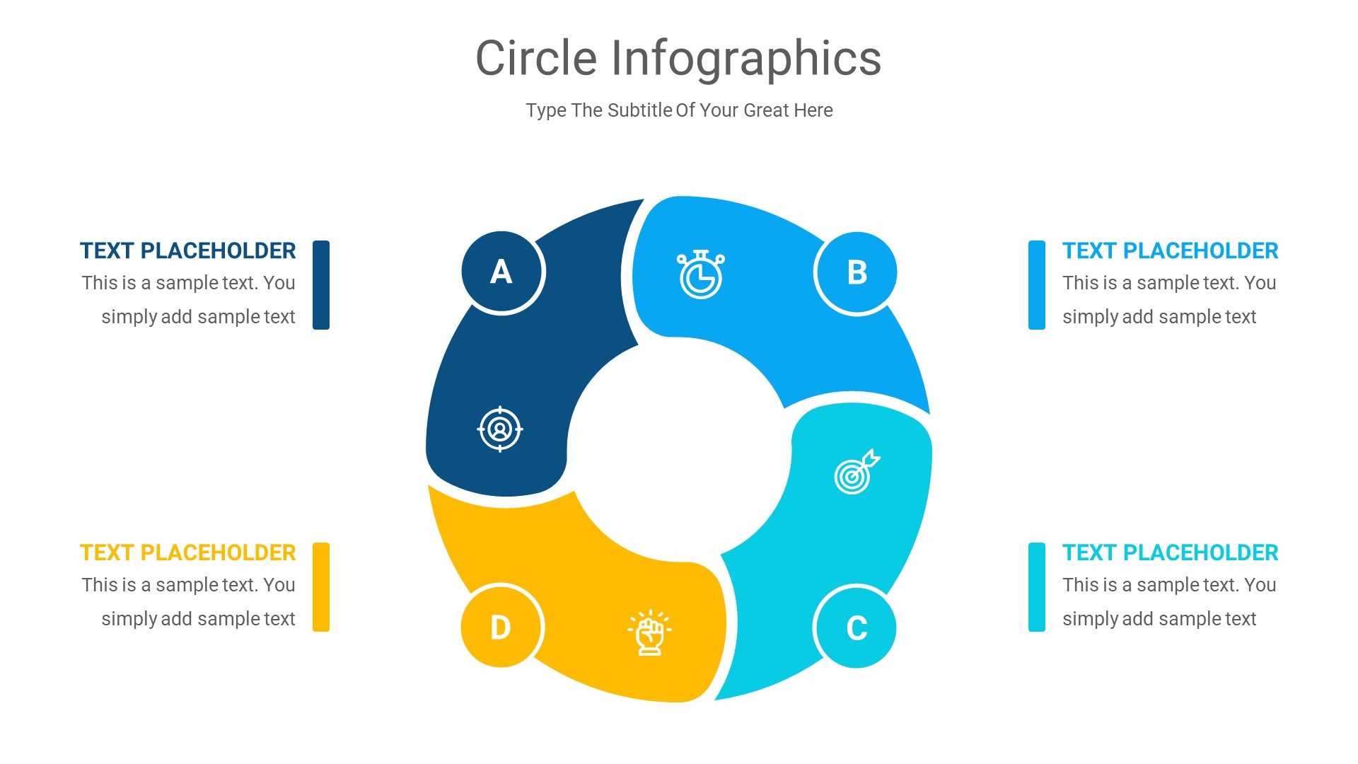 Circle Infographics PowerPoint Presentation, Presentation Templates