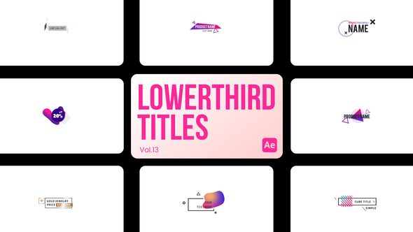 Lowerthird Titles 13 for After Effects Titles template preview