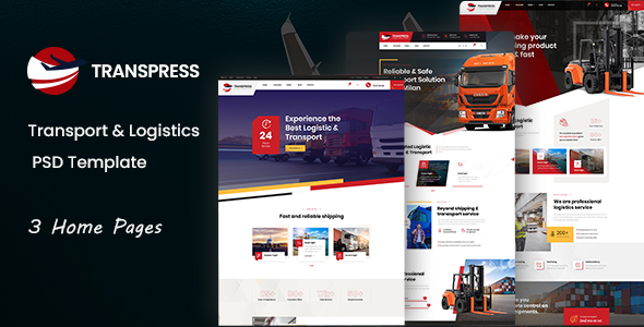 Transpress - Transport & Logistics PSD Template