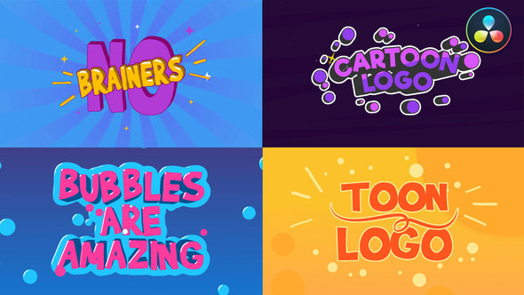 Cartoon Logo Text animations [Davinci Resolve]