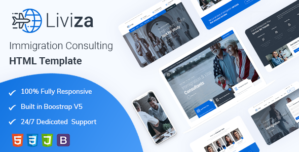 Liviza | Immigration Consulting HTML Template