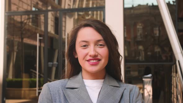 Portrait of Happy Smiling and Joyful Young Womam