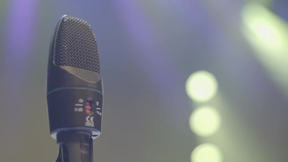 Microphone on the Stage Closeup alt