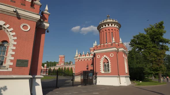 The Famous Historical Petrovsky Travel Palace in Moscow