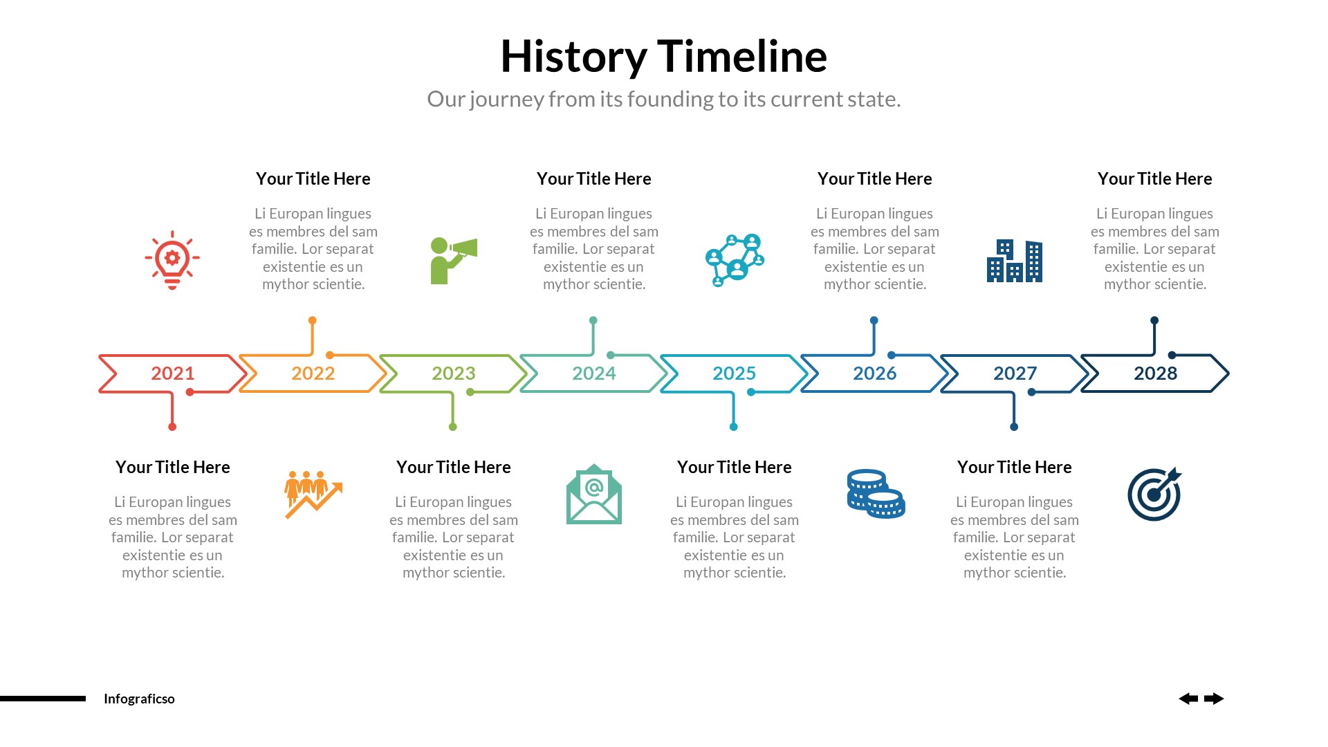 Business History Timeline Infographics PowerPoint Template ...