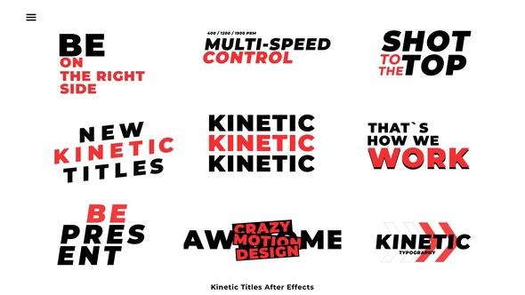 Kinetic Titles | After Effects Titles template preview