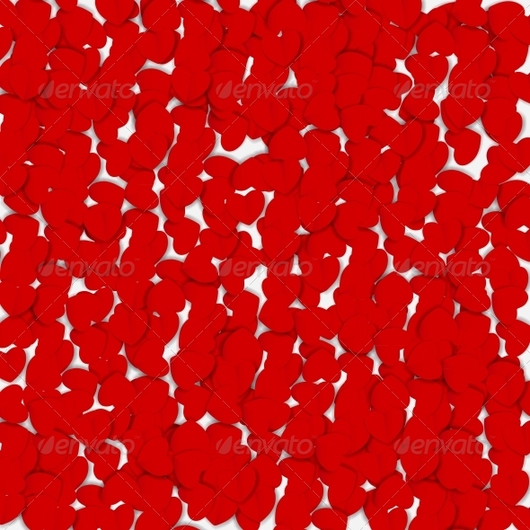 Valentines Day Paper Heart Background - Vector - Valentines Seasons/Holidays