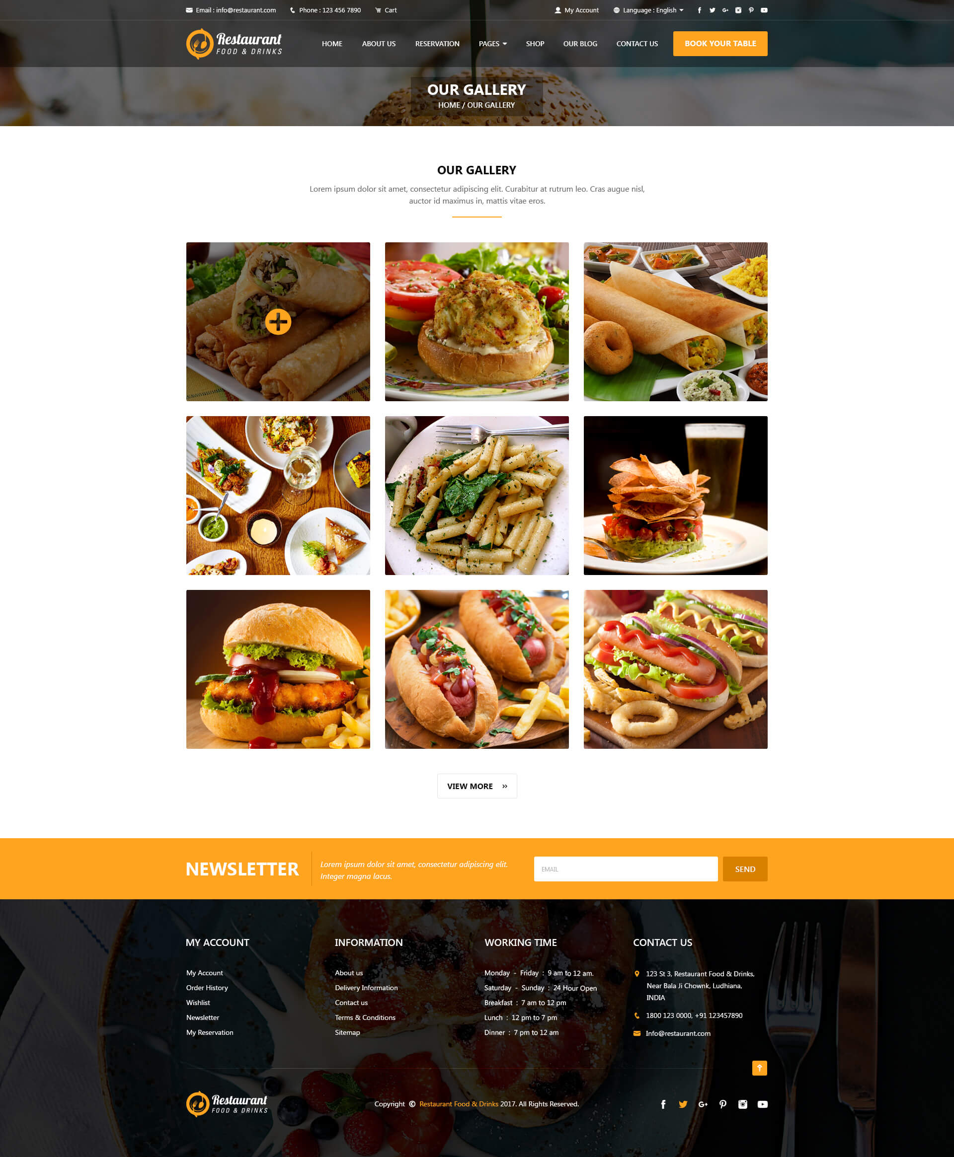 Restaurant food and Drink Template by TmdStudio | ThemeForest