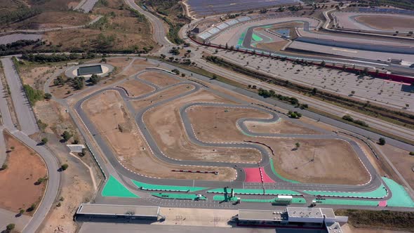 Aerial Video Shooting of the Racetrack for Cars and Motorcycles a View From the Sky alt