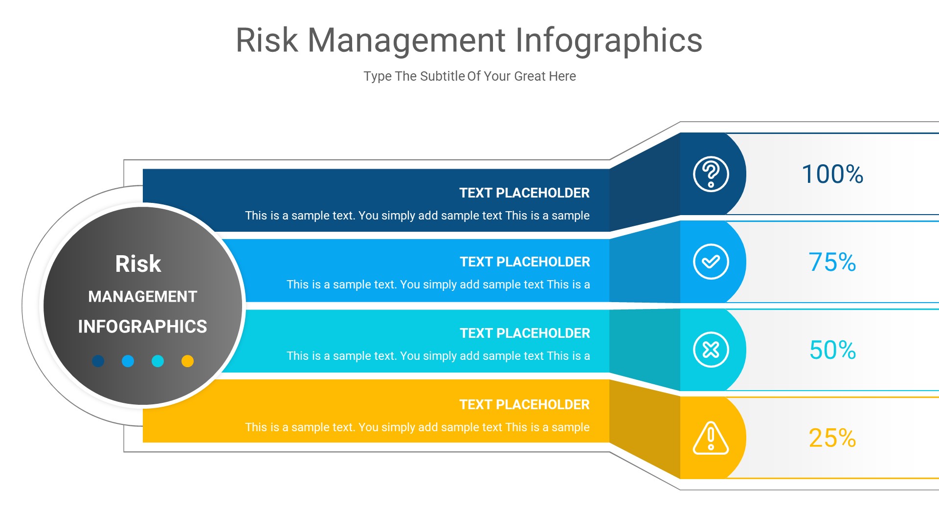 Risk Management PowerPoint Infographics Slides, Presentation Templates