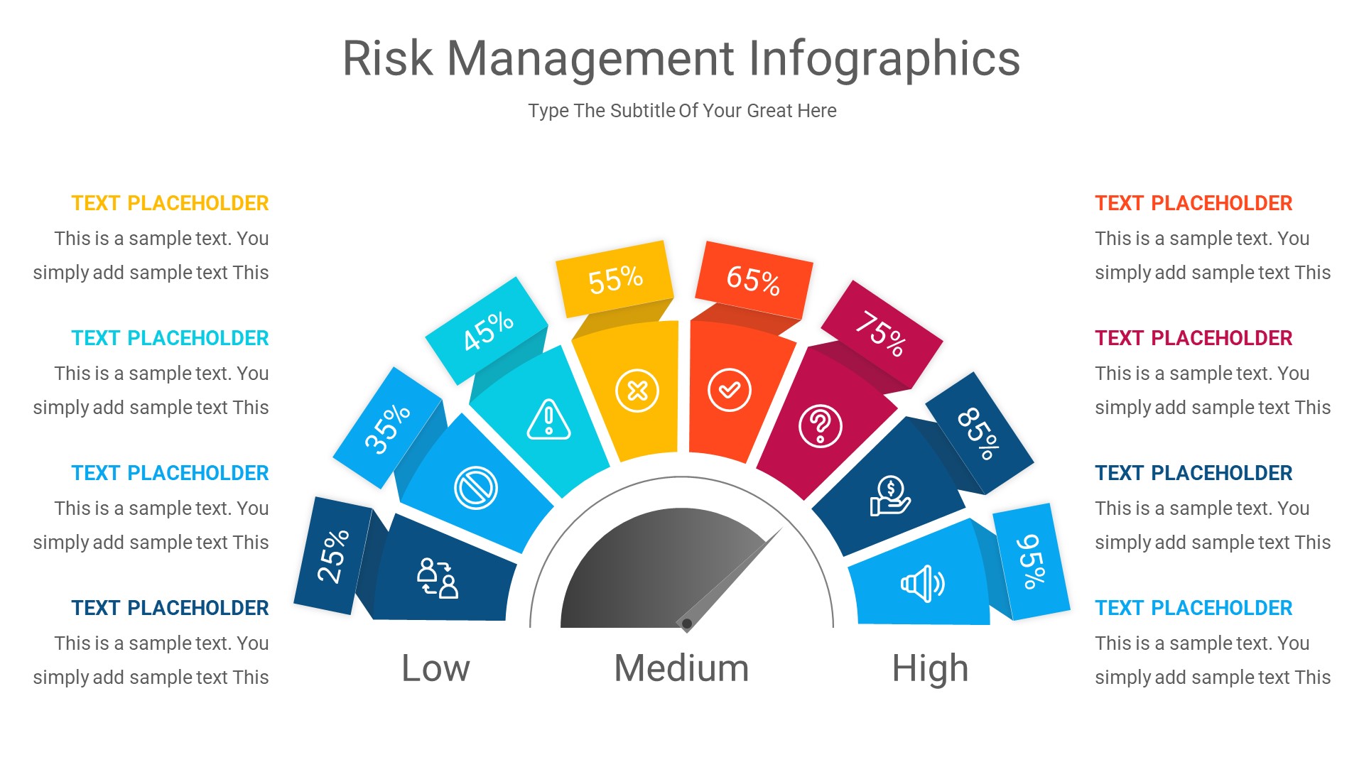 Risk Management PowerPoint Infographics Slides, Presentation Templates