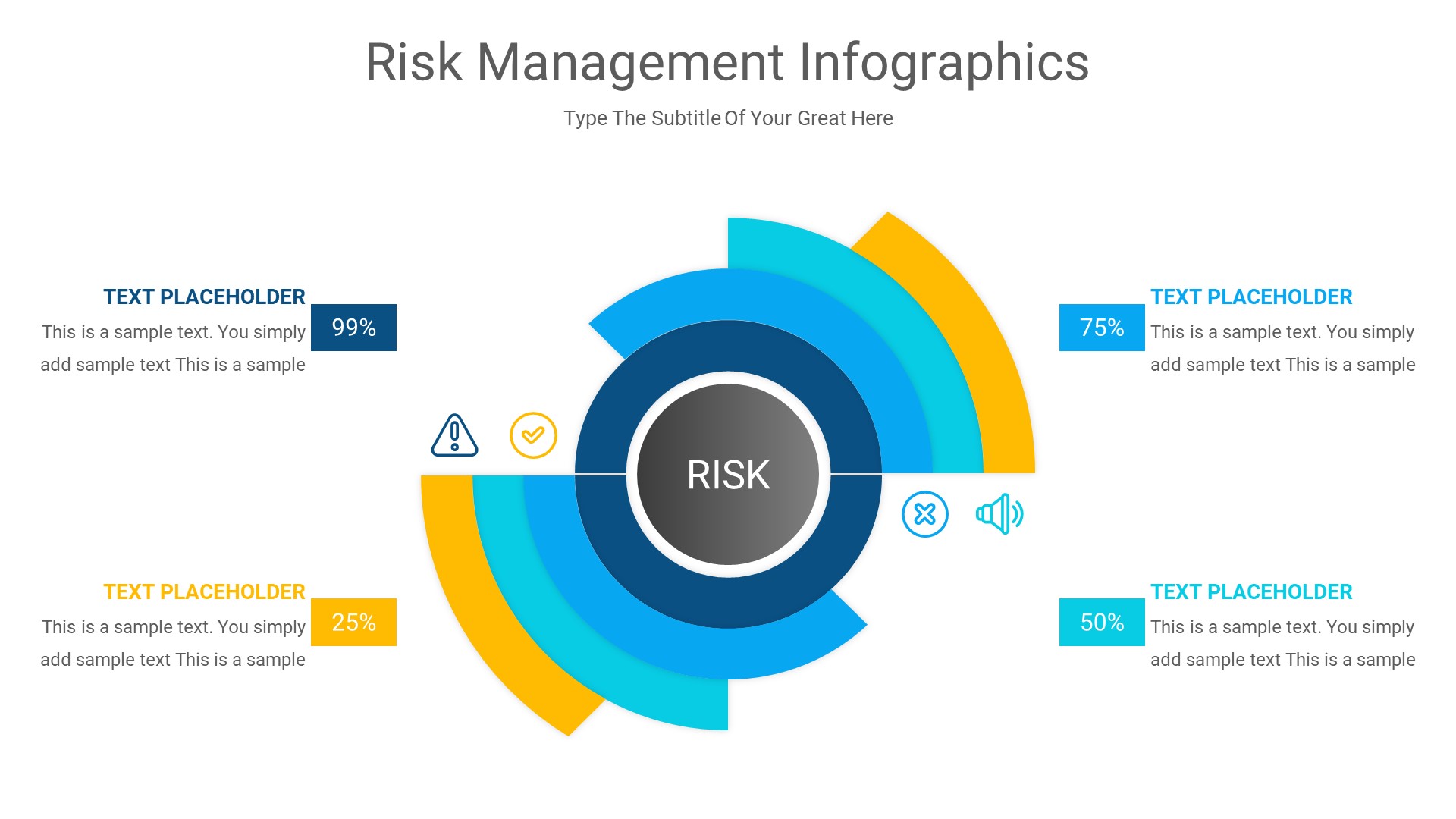 Risk Management PowerPoint Infographics Slides, Presentation Templates