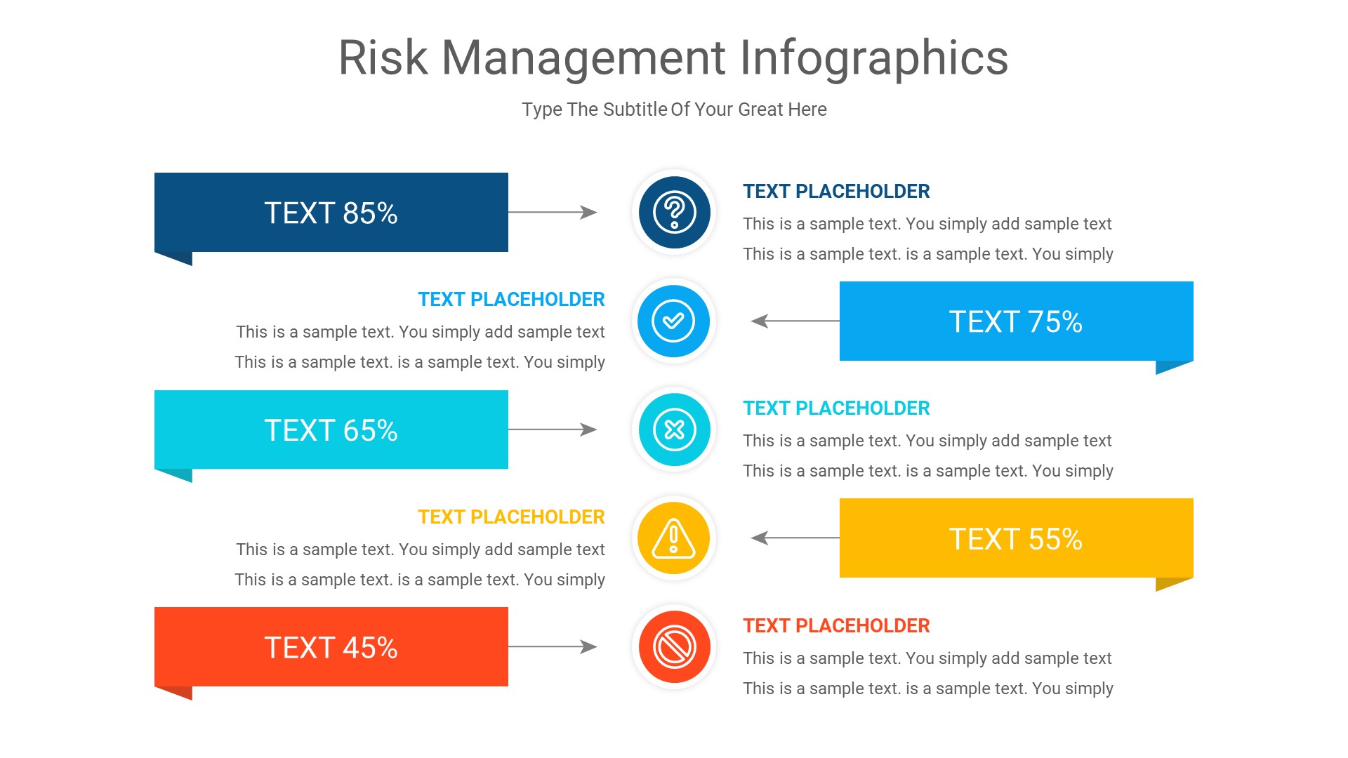 Risk Management PowerPoint Infographics Slides, Presentation Templates