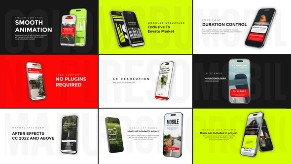 Mobile App Promo Product Promo template preview