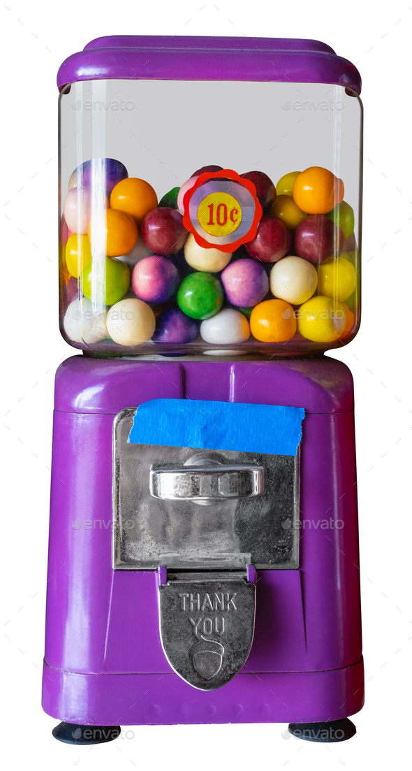 Isolated Vintage Gumball Machine - Stock Photo - Images