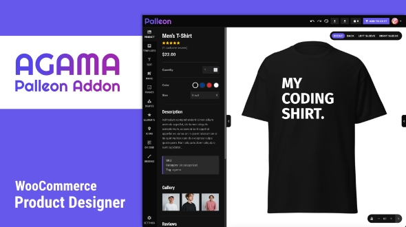 Agama - Product Designer For WooCommerce - Palleon Addon
