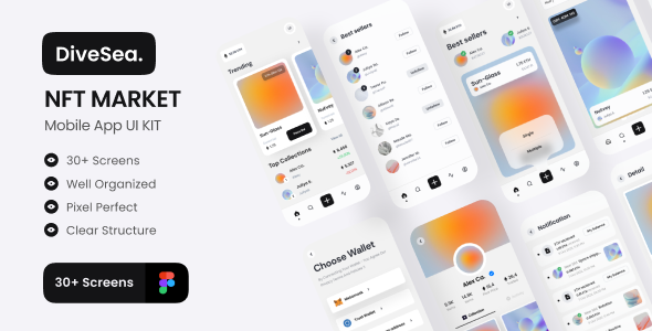 DiveSea - NFT Market App UI KIT by themominpro | ThemeForest