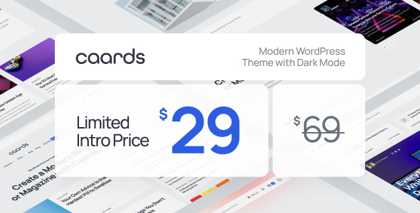 Caards – Modern Blog & Magazine WordPress Theme with Dark Mode