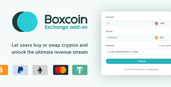 Crypto Exchange - Swap & Buy Bitcoin - Boxcoin Exchange Addon