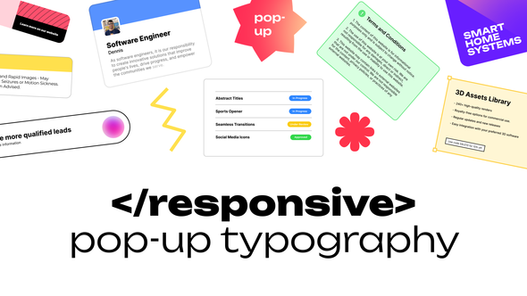 Responsive Pop-up Typography