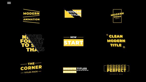 Modern Titles | After Effects Titles template preview