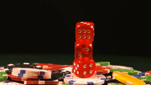Gambling Money Chips And Red Dices 3 alt