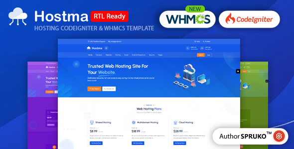 Hostma - Hosting Codeigniter & WHMCS Template