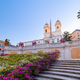 Spanish Steps in the morning with azaleas in Rome, Italy. - PhotoDune Item for Sale