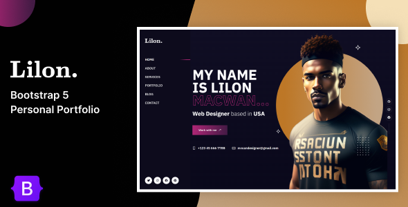 Lilon  – Bootstrap 5 Personal Portfolio Template