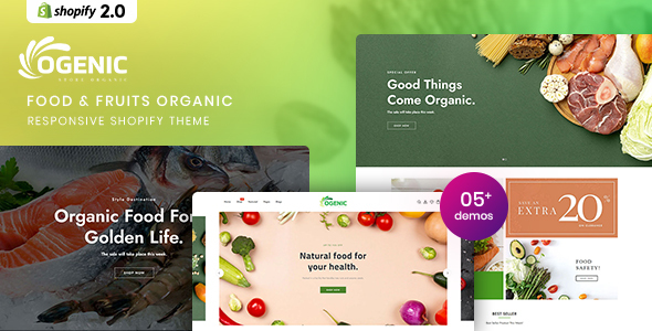 Ogenic - Food & Fruits Organic Responsive Shopify Theme