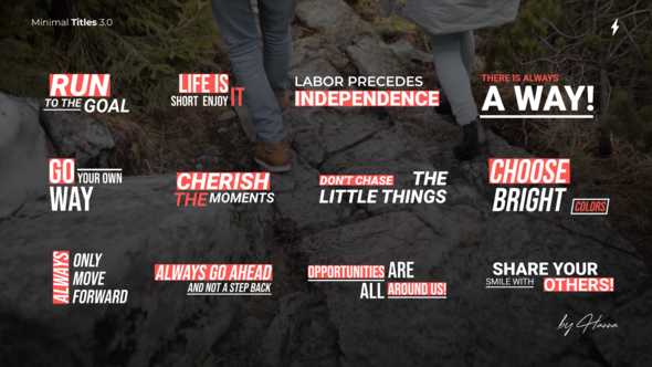 Minimal Titles - AE Titles template preview